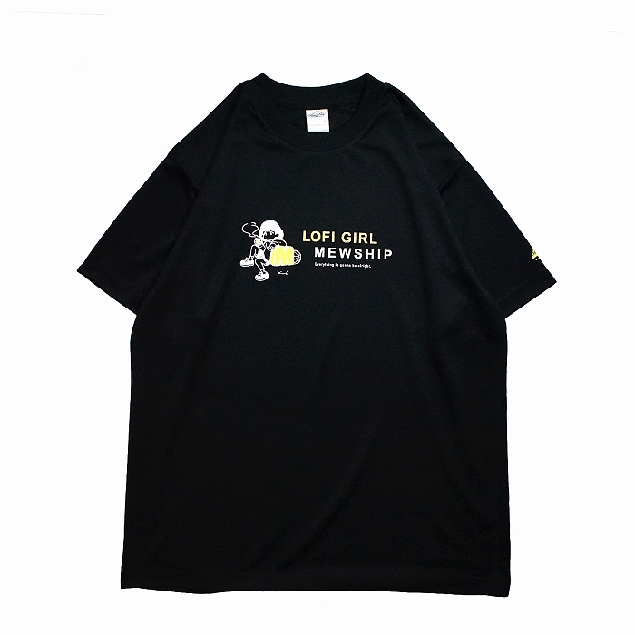 150cmのみ］Mewship Tシャツ【LOFI GIRL】ブラック/ホワイト/L 