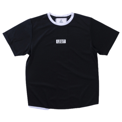 XXLサイズのみ]LEGIT Tシャツ【HARD WORK S/S TEE】ブラック│バスケ 