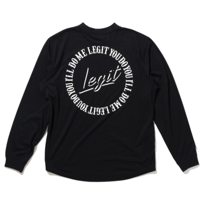 Lサイズのみ]LEGIT ロングTシャツ【CYCLE】ブラック│バスケ用品