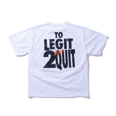 LEGIT バスケTシャツ【2 LEGIT 2 QUIT S/S TEE】WHITE 2501-1001 LEGIT バスケTシャツ【2 LEGIT 2 QUIT S/S TEE】WHITE 2501-1001