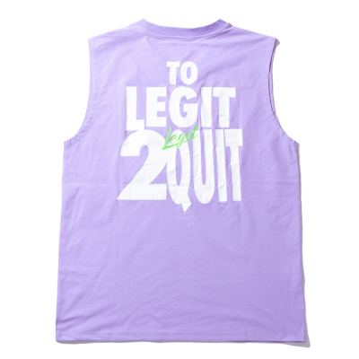 LEGIT ノースリーブシャツ【2 LEGIT 2 QUIT】LAVENDER 2501-1004