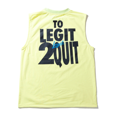 LEGIT ノースリーブシャツ【2 LEGIT 2 QUIT】YELLOW 2501-1004