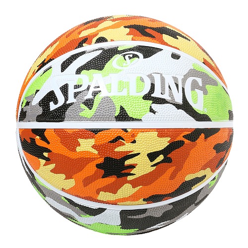 SPALDING スポルディング バスケットボール7号 合成皮革 オレンジカモ