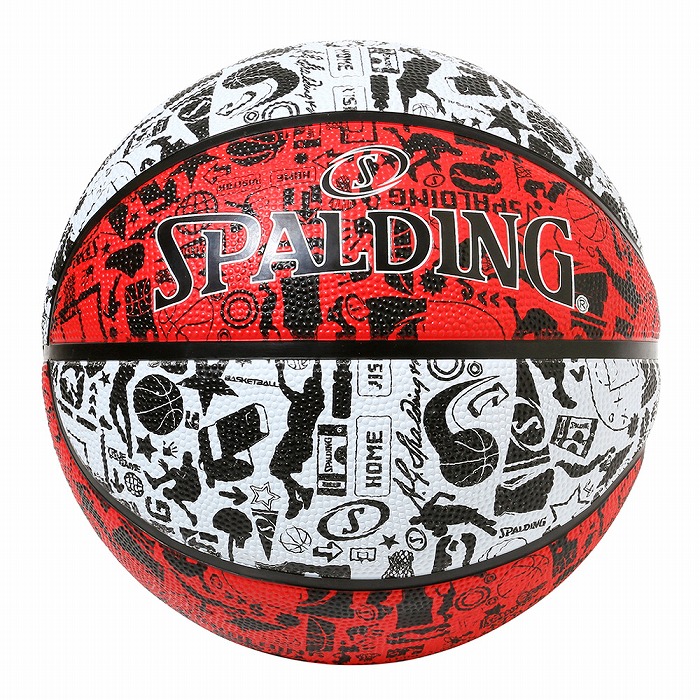 SPALDING（スポルディング） グラフィティ レッド×ホワイト 7号球 バスケット ボール 84537J wNGoJkLJf1, ボール -  mtsbinacendekia.sch.id