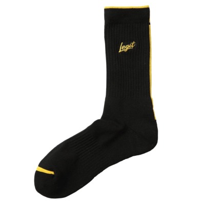 LEGIT ミドルソックス【BRUSH UP SOCKS】ブラック SO-08│バスケ用品