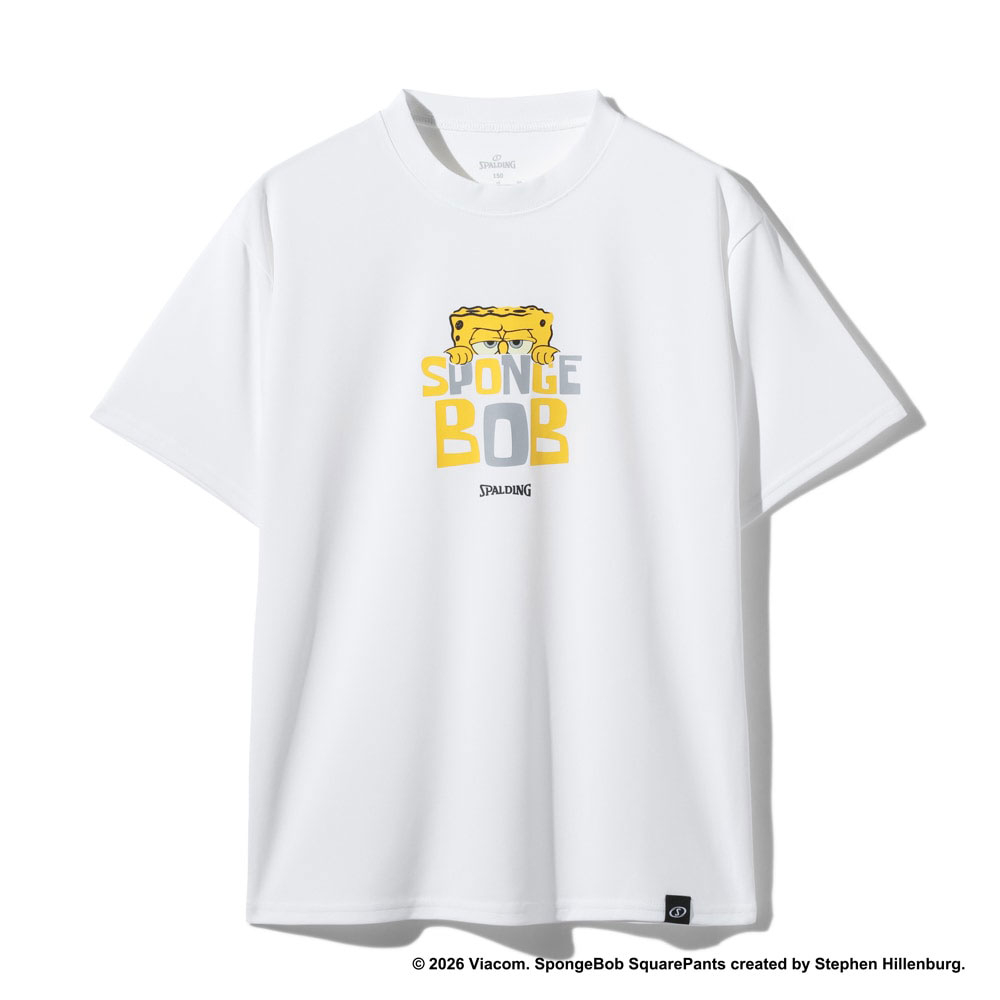 スポルディング ジュニアTシャツ スポンジ・ボブ モノクローム