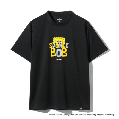 スポルディング ジュニアTシャツ スポンジ・ボブ モノクローム
