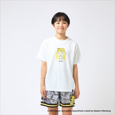 スポルディング ジュニアTシャツ スポンジ・ボブ モノクローム