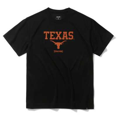 スポルディング バスケTシャツ テキサス ホーンロゴ【SMT24024TX】ブラック