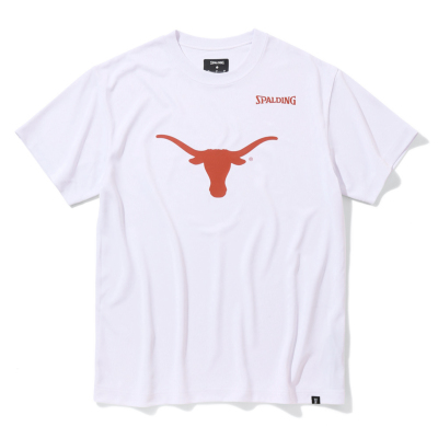 スポルディング バスケTシャツ テキサス ビッグホーンロゴ【SMT24029TX】ホワイト