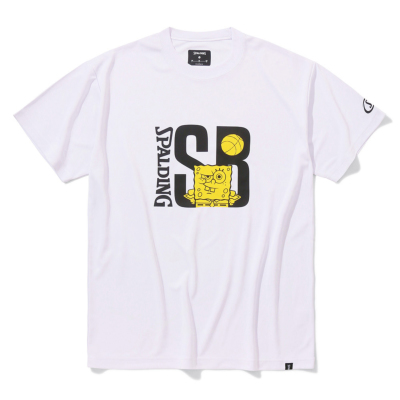 スポルディング バスケTシャツ スポンジ・ボブ SBロゴ【SMT24041S】ホワイト