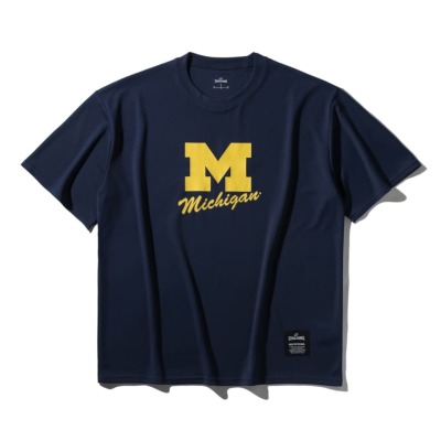スポルディング バスケTシャツ ミシガン Mロゴ クラシック【SMT25139M
