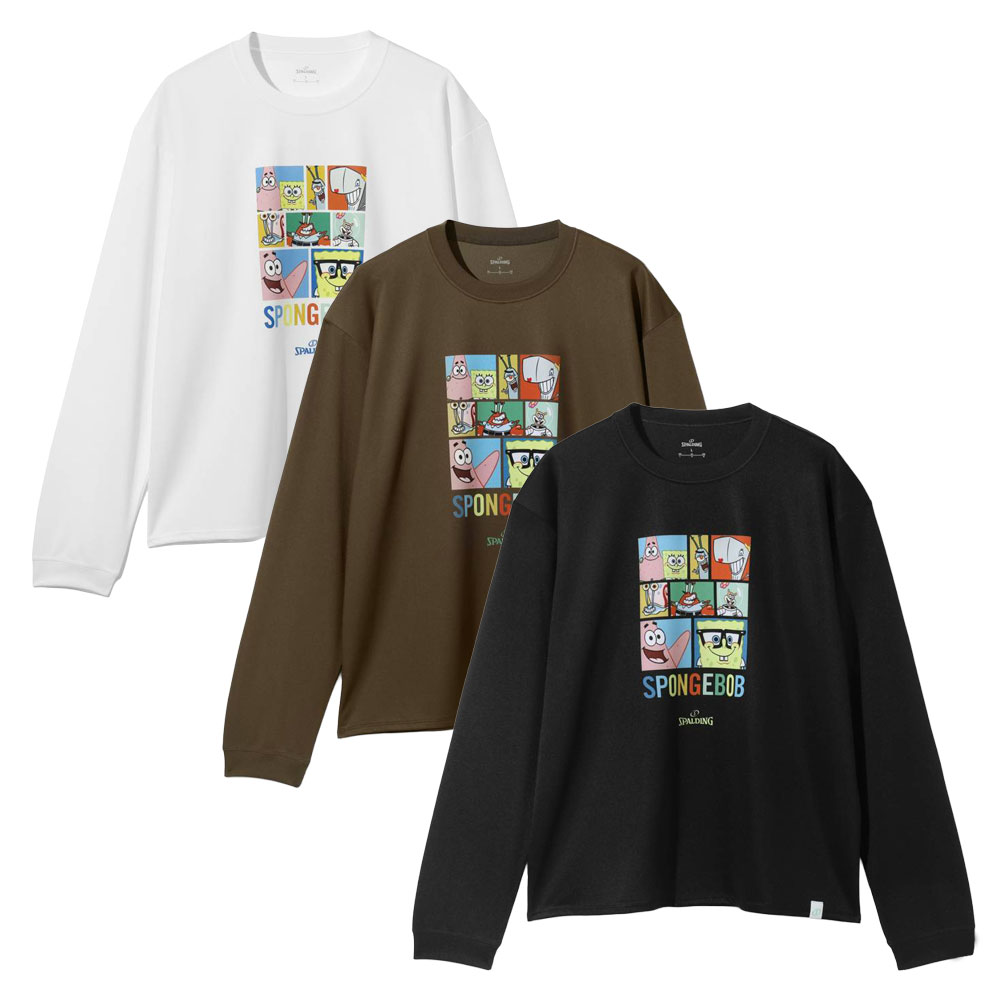 スポルディング ロングスリーブTシャツ スポンジ・ボブ ビッグフェイス