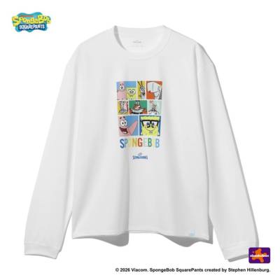 スポルディング ロングスリーブTシャツ スポンジ・ボブ ビッグフェイス