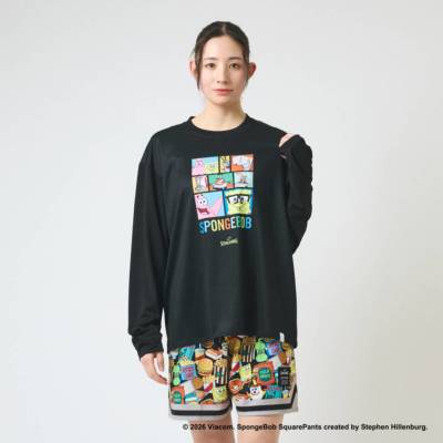 スポルディング ロングスリーブTシャツ スポンジ・ボブ ビッグフェイス