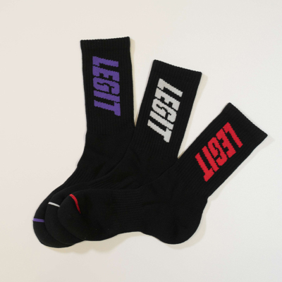 【えみさま専用】✦BRIEFING✦ ミドルソックス✦3点セット 25-28cmのみ]LEGIT ミドルソックス【LOGO】ブラック/レッド SO