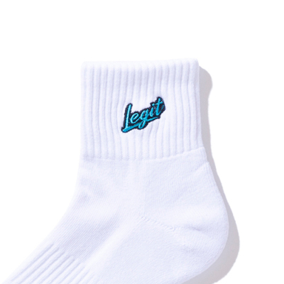 LEGIT ショートソックス【BRUSH UP SHORT SOCKS】ホワイト/サックス SO
