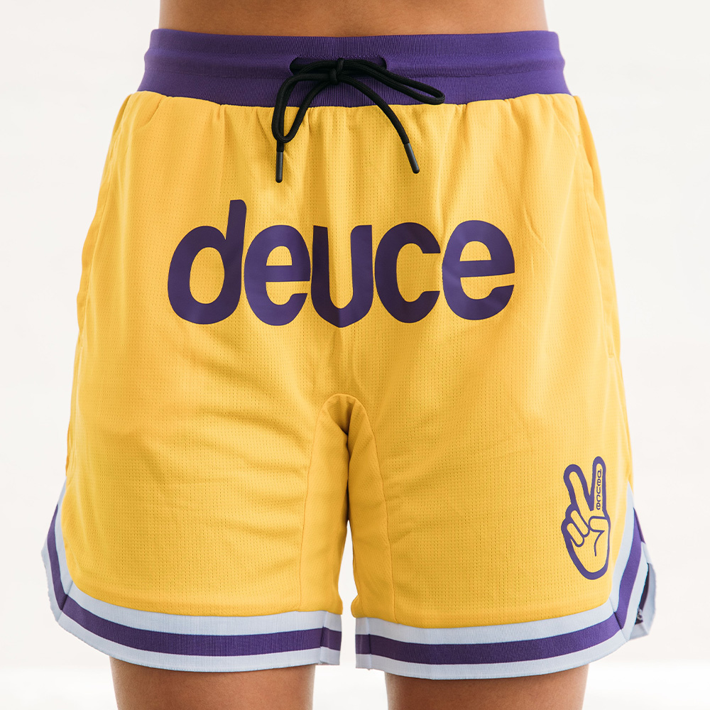 deuce Vibe Shorts【LA】YELLOW/PURPLE バスケ用品専門店 BB