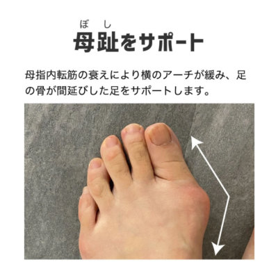 アクティバイタル 足袋型ソックス【フットサポーター】ブラック