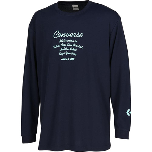 コンバース プリント ロングTシャツ【CB232367L 2900】ネイビー