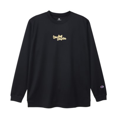 チャンピオン OBOL ロングTシャツ【C3-YB416 981】ブラック/ゴールド