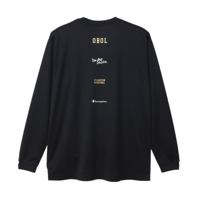 チャンピオン OBOL ロングTシャツ【C3-YB416 981】ブラック/ゴールド