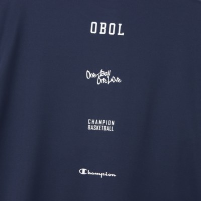 チャンピオン OBOL ロングTシャツ【C3-YB416 370】ネイビー│バスケ