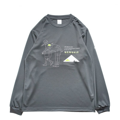Lサイズのみ]Mewship ロングTシャツ【Father-D】D.Gray×White×L.Green