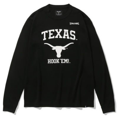 ［Mサイズのみ］スポルディング テキサス ロングホーンズ  ロングTシャツ【SMT23132TX】ブラック