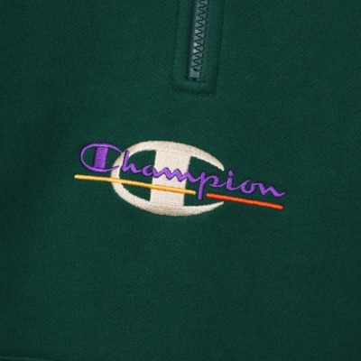 チャンピオン ハーフジップスウェットシャツ【C3-Y010 090】ダーク