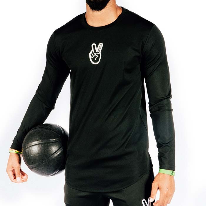 XLサイズのみ］deuce ロングTシャツ【Athletic】ブラック│バスケ用品 