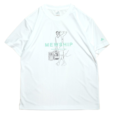 Mewship Tシャツ【HipHop Philly】White×P.Green×Black