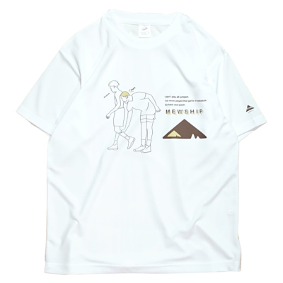 Mewship Tシャツ【Father-D】White×Brown×Coyote