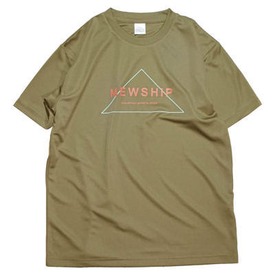 Mewship Tシャツ【Triangle】Olive×D.Orange×P.Green