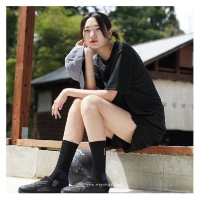 Mewship ソックス【M.R socks】Black×D.Blue×R.Orange│バスケ