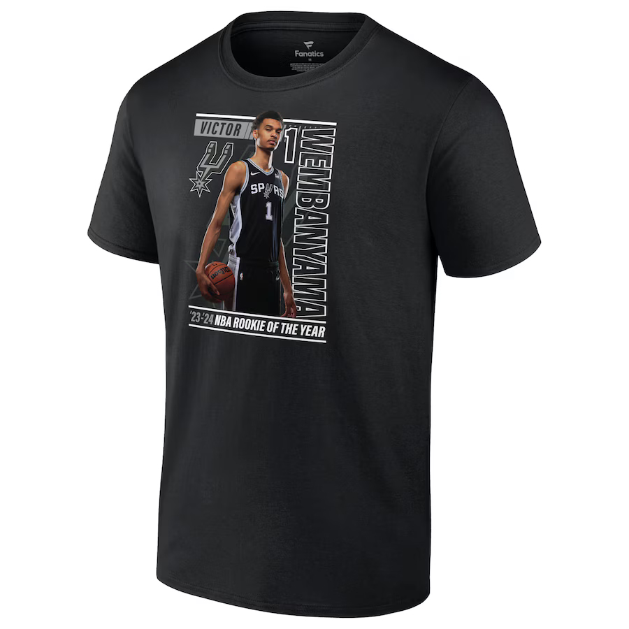 ファナティクス NBA 2024 NBA ROY Tシャツ【ビクター・ウェンバンヤマ】ブラック