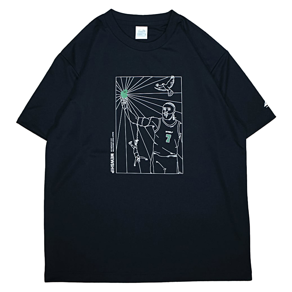 Mewship Tシャツ【JB APPLE】Black×White×Green│バスケ用品専門店 BB KONG オンラインストア