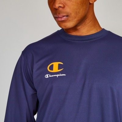 チャンピオン ロングTシャツ【C3-AB452 370】ネイビー│バスケ