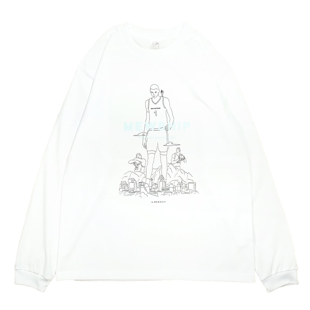 Mewship ロングTシャツ【NEXT SAN ANTONIO】White×Black×P.Blue