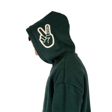 Mサイズのみ]deuce Hoodie【PEACE】フォレストグリーン│バスケ用品
