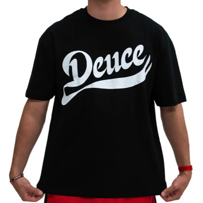deuce ロゴTシャツ　Mサイズ　新品 deuce ストリートTシャツ【CURSTATEMENTWG】ブラック│バスケ