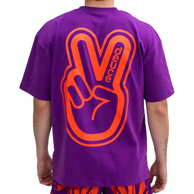 deuce ストリートTシャツ【CURSTATEMENTWG】パープル/オレンジ│バスケ