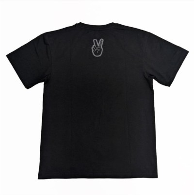 deuce ロゴ入り ブラック Tシャツ deuce ストリートTシャツ【LOGO】ブラック/ブラック│バスケ用品