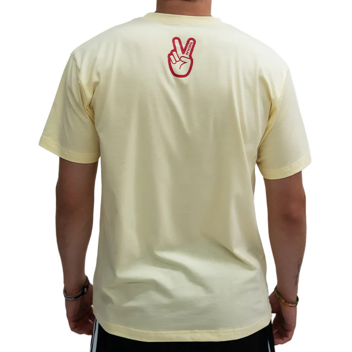 deuce ストリートTシャツ【LOGO】クリーム/レッド│バスケ用品