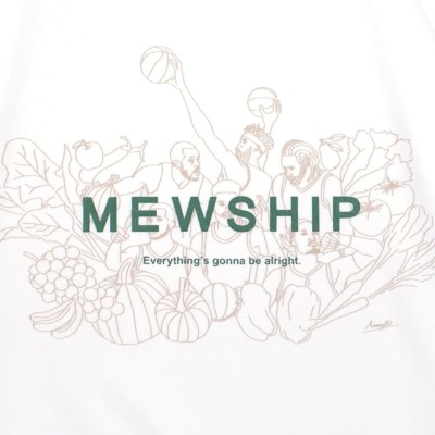 みー Mewship Tシャツ【Vegetable】WH×GR×BG│バスケ用品専門店 BB