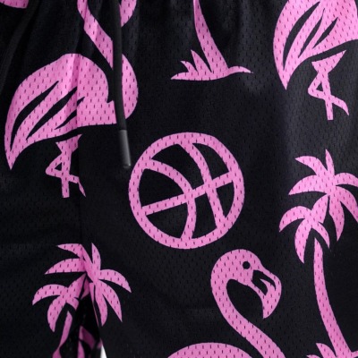 deuce メッシュショーツ【Flamingo】ブラック│バスケ用品専門店 BB