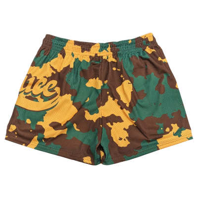 deuce メッシュショーツ【Vintage Camo】イエロー/グリーン