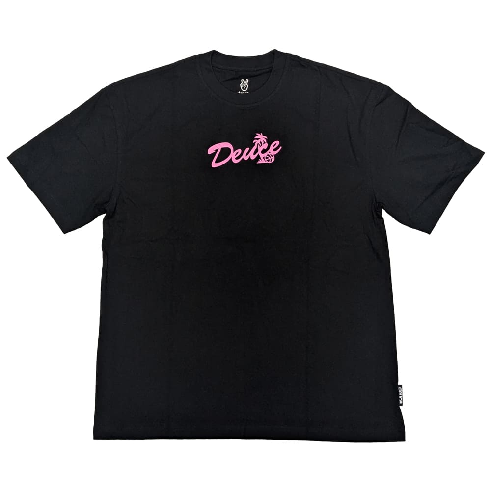 deuce ロゴ Tシャツ ブラック deuce ストリートTシャツ【Flamingo】ブラック│バスケ用品専門