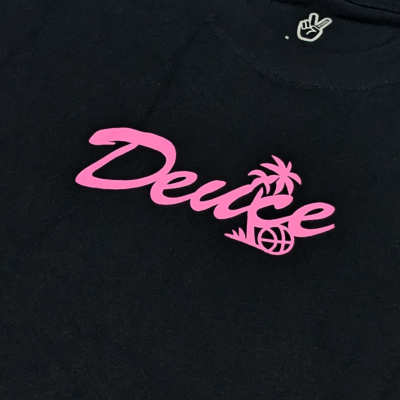 deuce ロゴTシャツ　Mサイズ　新品 Mサイズのみ］deuce ストリートTシャツ【Statement】ブラック