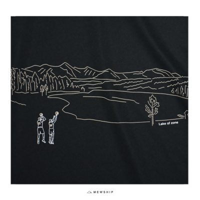 Mewship Tシャツ【Lake of zone】BK×BG×WH│バスケ用品専門店 BB